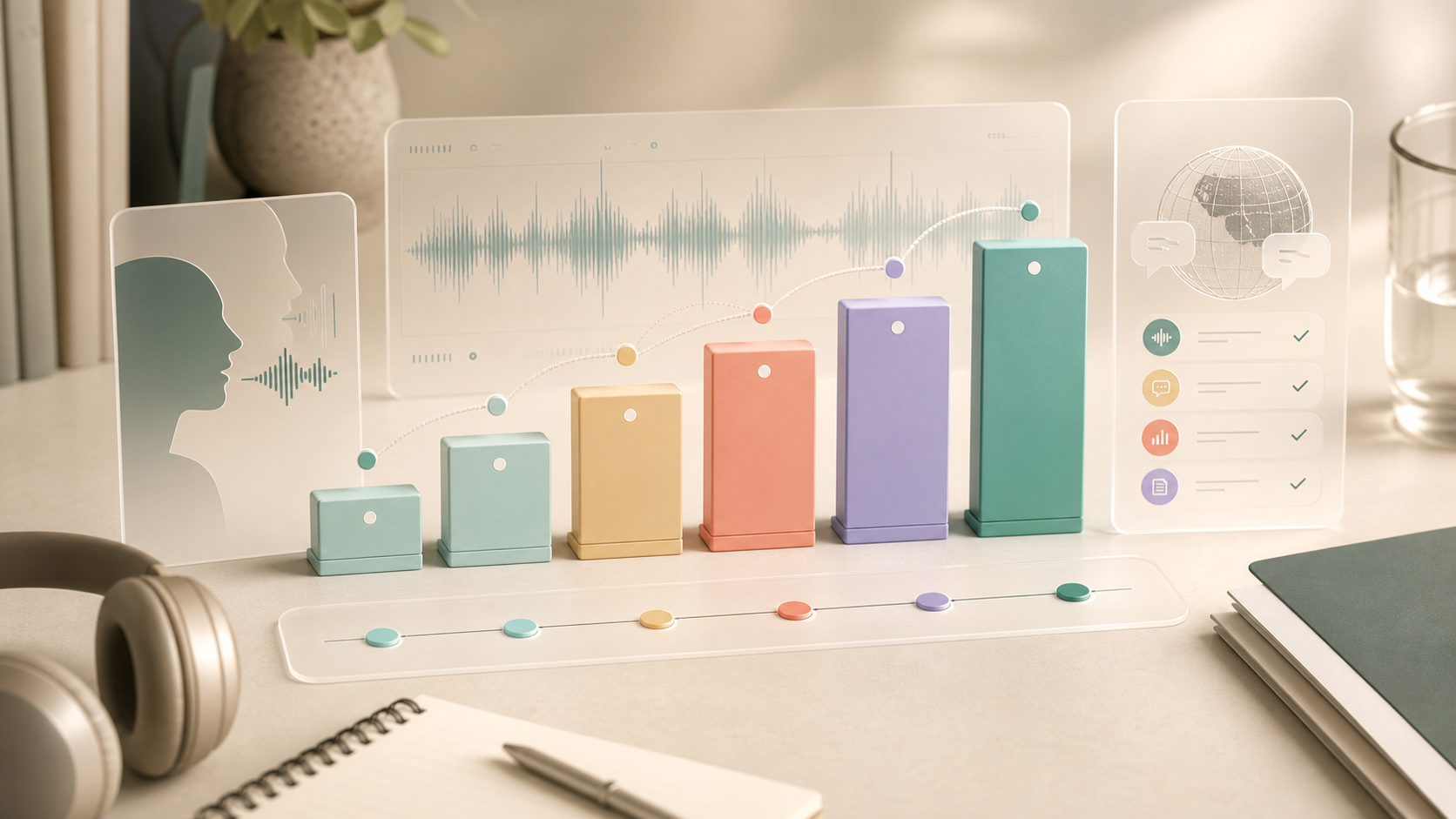 Language levels assessed on a card